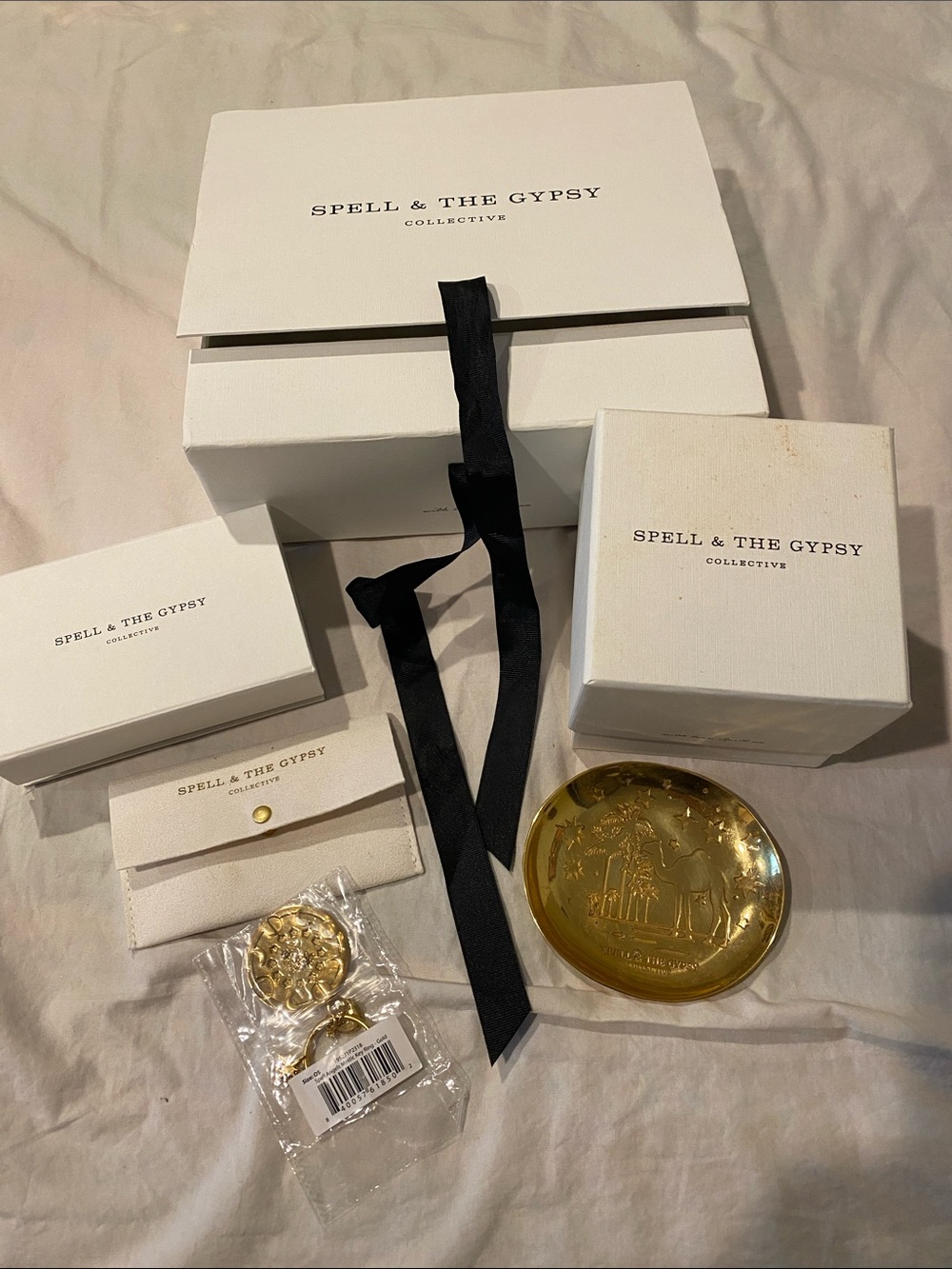 Spell & The Gypsy Gold Jewelry Dish and Keychain Set
